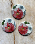 Vintage Floral Ceramic Buttons