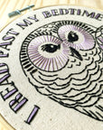 I Read Past My Bedtime Embroidery Kit
