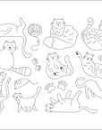 Curious Cats Embroidery Stick & Stitch Kit