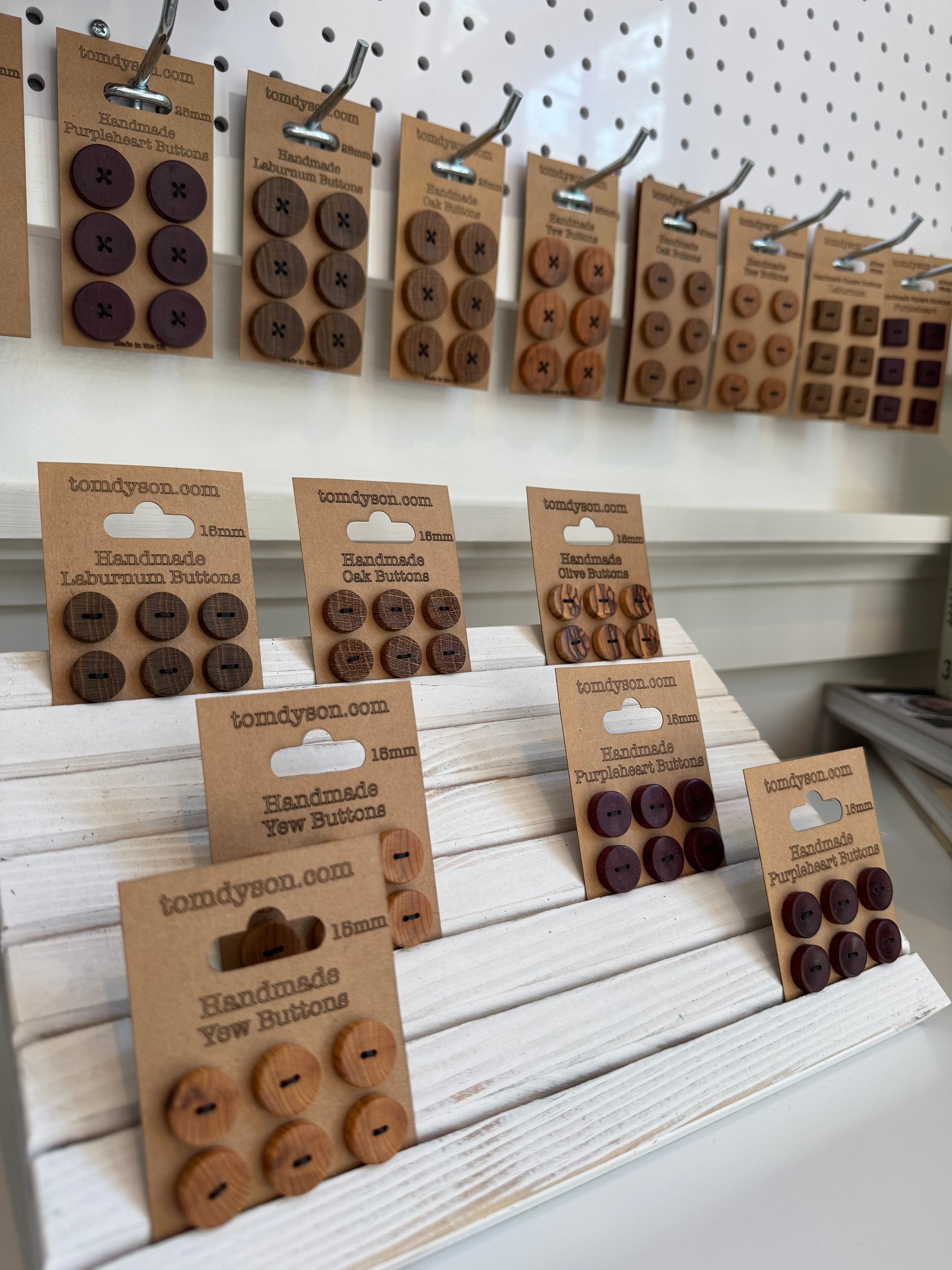 Handmade Wooden Buttons by Tom Dyson