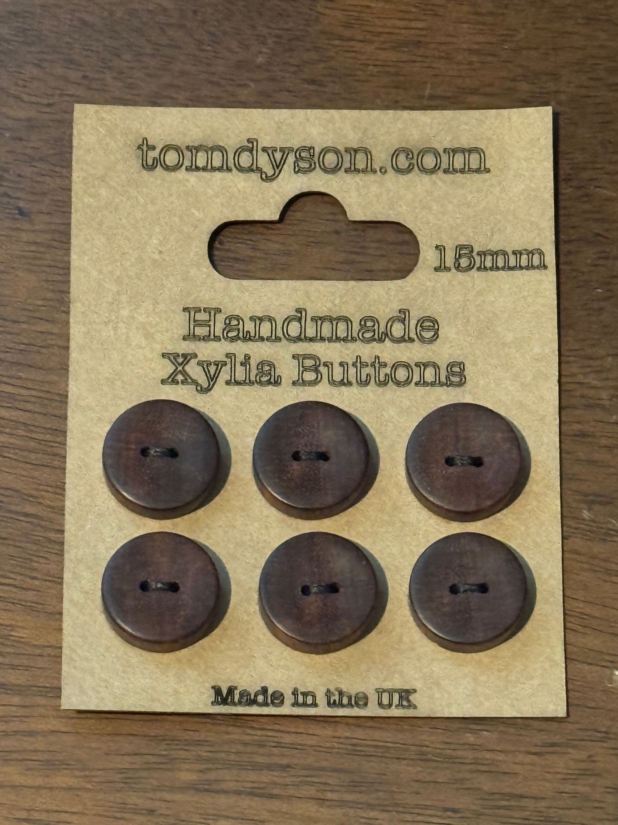 Handmade Wooden Buttons by Tom Dyson