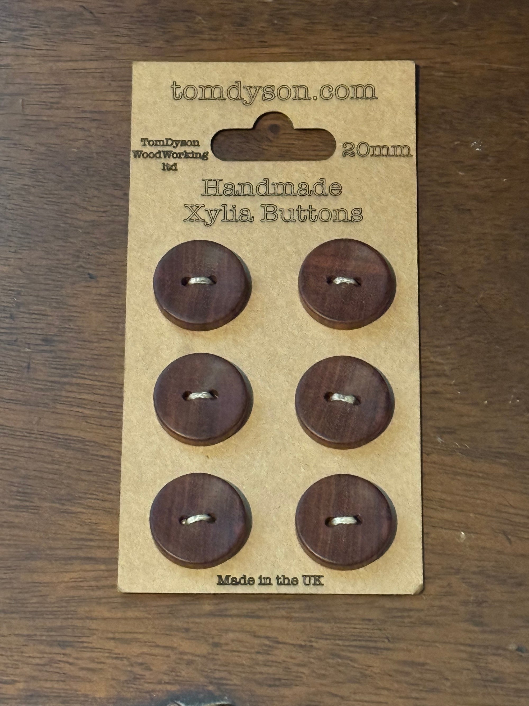 Handmade Wooden Buttons by Tom Dyson