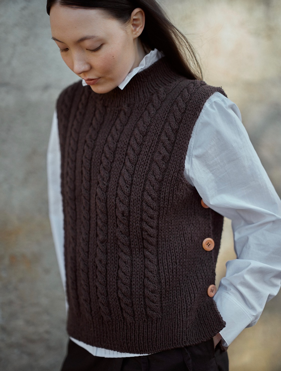 Huurre Cable Vest Kal Class with Leslie Hinshaw